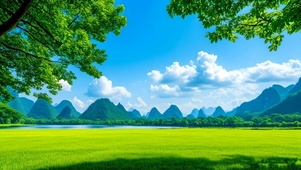 绿色草地树叶