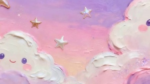 护眼云朵带鱼屏