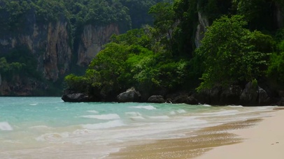 4K热带海滩放松海浪声