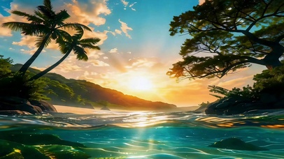 日落时分的海景