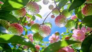晶莹剔透的夏日荔枝
