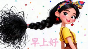 早上好