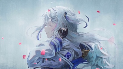 帅气美女侧脸插画