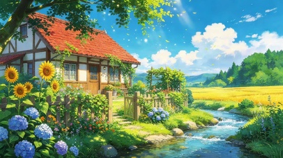 治愈溪水小屋
