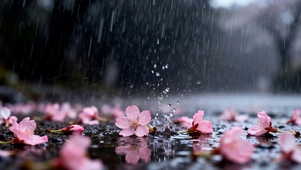 雨滴花朵