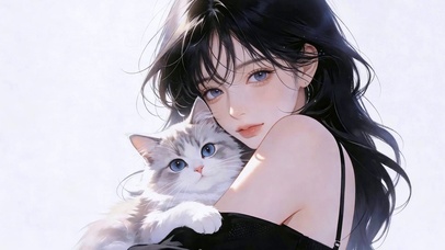 纯欲清冷猫系美女