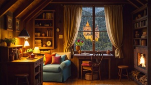 【雨景】古堡小屋