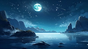 治愈山间夜景