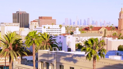 4K 高清 洛杉矶夕阳的光