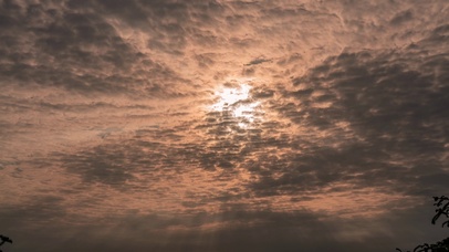 8k云层流动火烧云天空自然风景