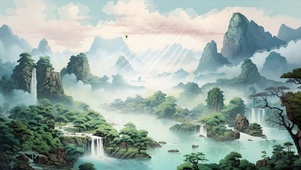 护眼山水壁纸