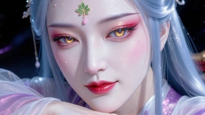 古风蓝发仙气女神