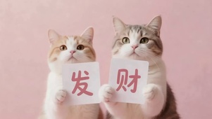 可爱的发财猫咪