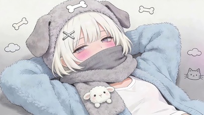 可爱悠闲女孩