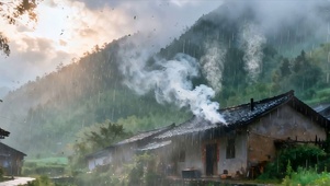 护眼绿景溪流双屏