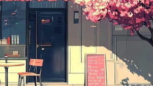 小卖部樱花树下带鱼屏