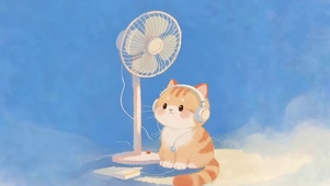 可爱音乐猫咪