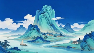青山河流