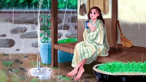喝茶观雨