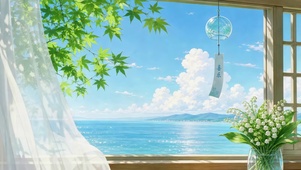 海边治愈风铃