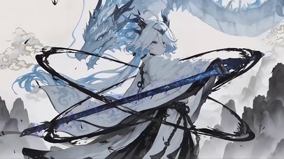 龙女水墨风4K