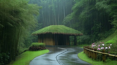 雨中小路