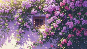 窗外的鲜花