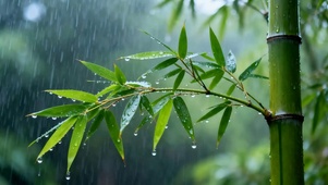 雨天竹林