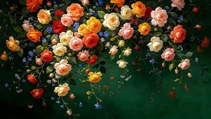 护眼绿景花草