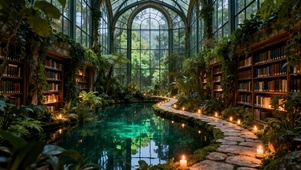 废墟风热带雨林荒废的梦幻大教堂