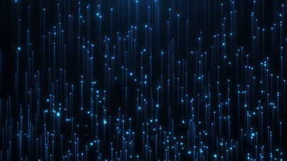 蓝色上升粒子线条