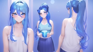 清纯蓝发少女团