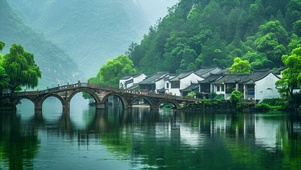 小桥流水人家美景