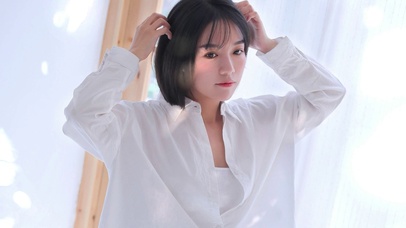 白衬衣唯美美女