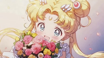 捧花动漫美少女