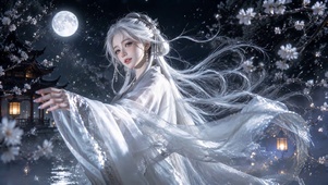 白发美女