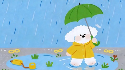 雨中玩耍 治愈