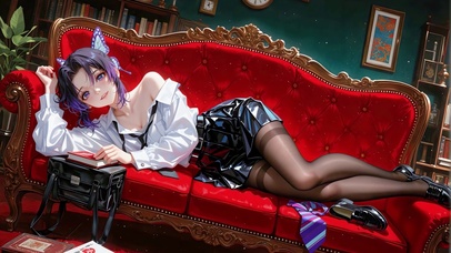 沙发长腿黑丝动漫少女蝴蝶忍