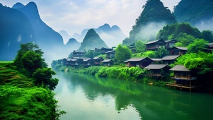 美丽山水古镇