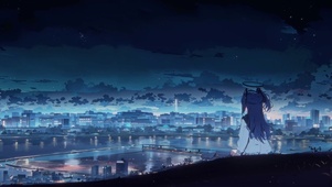 城市烟花夜景