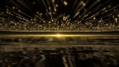 金色线条流动水面空间