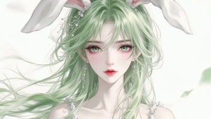兔耳清新绿毛萝莉