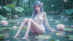 清纯优雅性感长发天穹女神