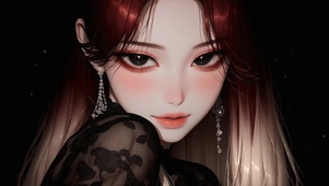御姐风红发美女
