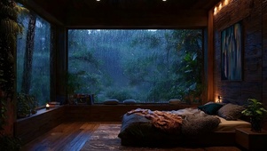 雨天树木