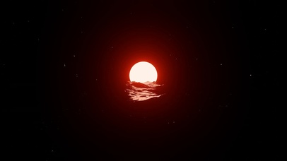 日出湖中