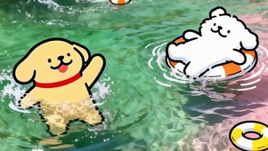 可爱萌宠小清新带鱼屏