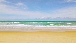 4K夏日沙滩海浪