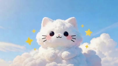 云朵上的猫咪