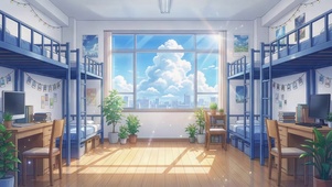 寝室晨光